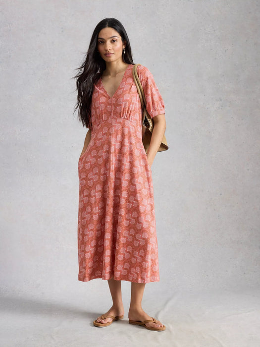 White Stuff Women's Megan Jersey Dress In Pink Print