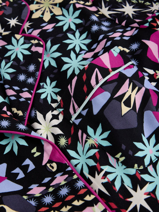 White Stuff Women's Nina PJ Shirt In Black Multi