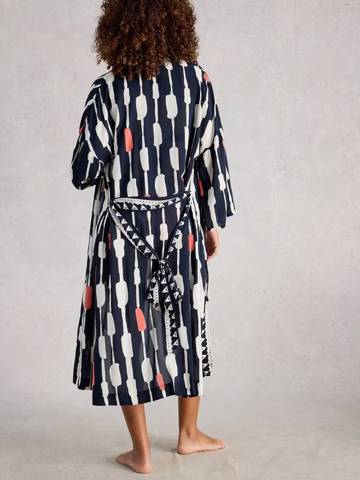 White Stuff Women's Poppy Cover Up Kimono In Navy Multi