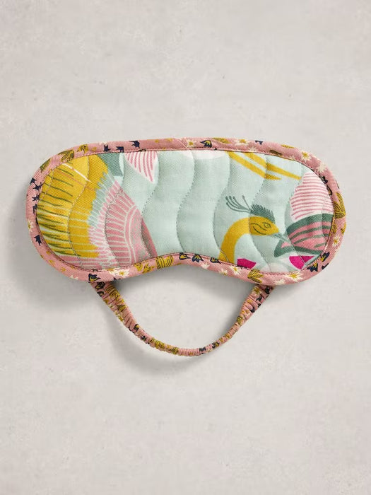 White Stuff Women's Printed Eye Mask In Green Multi