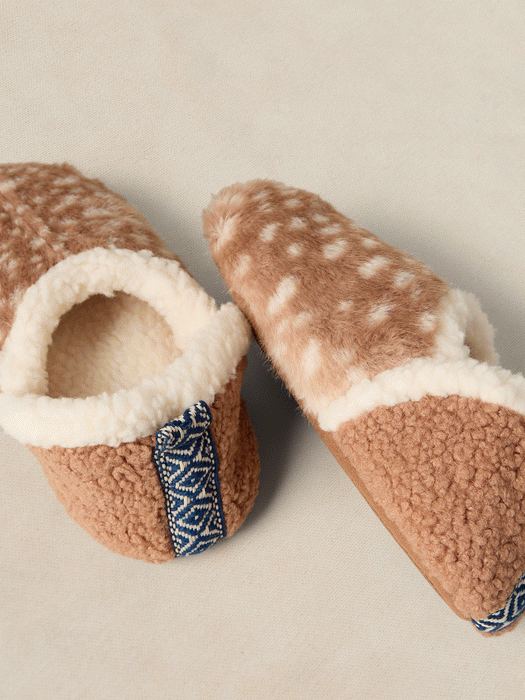 White Stuff Women's Reya Faux Fur Slippers In Tan Multi