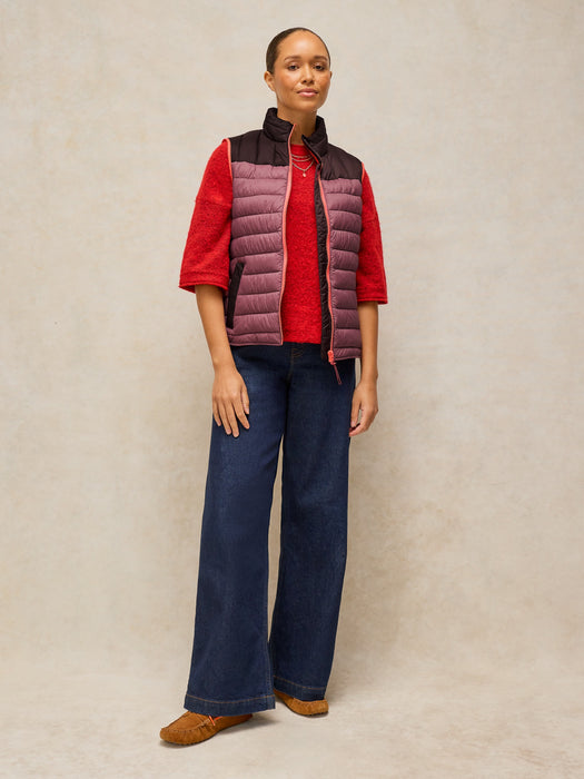 White Stuff Women's Rhea Quilted Gilet In Pink Multi