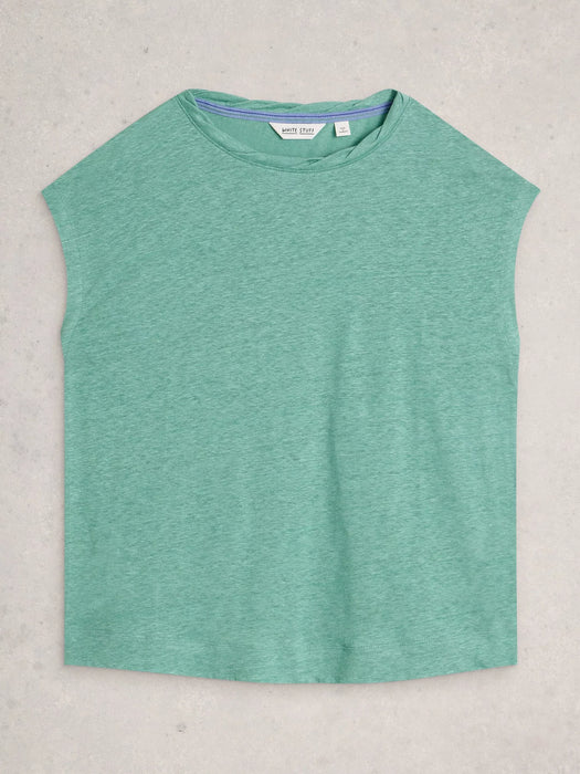 White Stuff Women's Rowan Linen Tee In Mid Teal