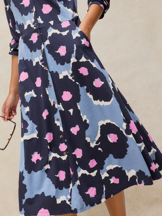 White Stuff Women's Rua Jersey Dress In Blue Multi