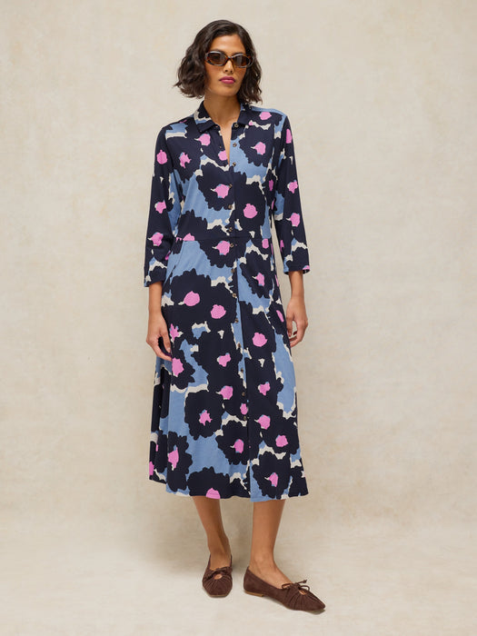 White Stuff Women's Rua Jersey Dress In Blue Multi