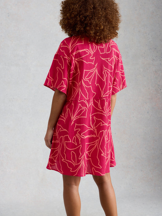 White Stuff Women's Serena Beach Cover Up In Purple Print