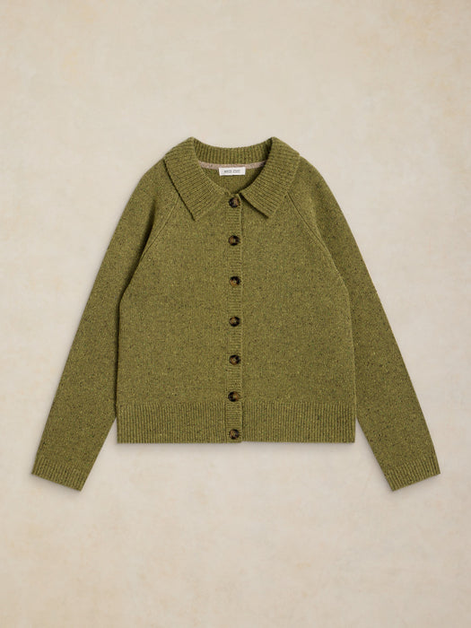 White Stuff Women's Shepard Collar Cardi In Mid Chartreuse