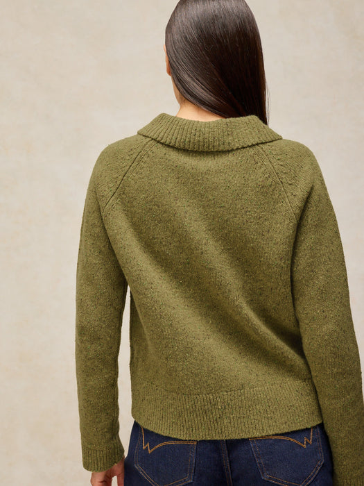 White Stuff Women's Shepard Collar Cardi In Mid Chartreuse