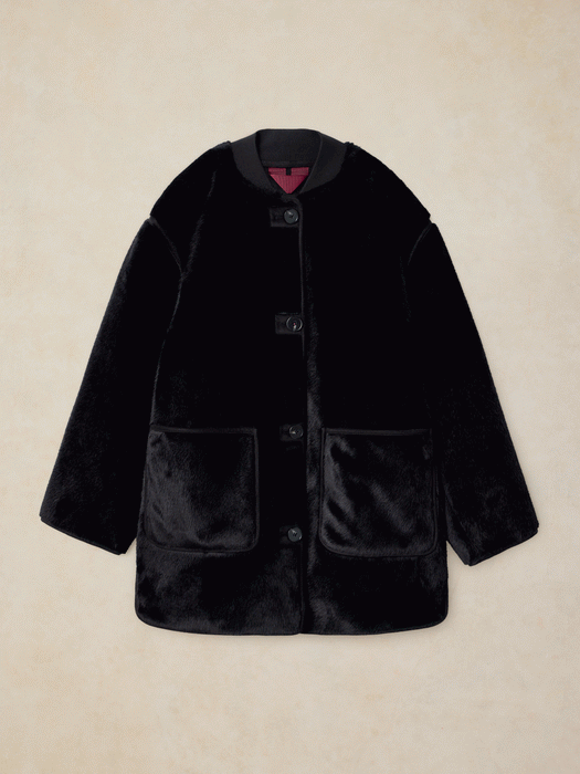White Stuff Women's Sienna Faux Fur Coat In Pure Black