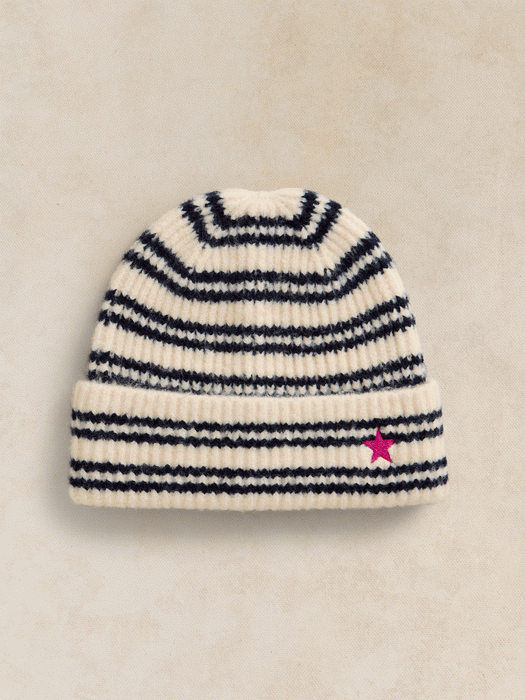 White Stuff Women's Stripe Beanie In Ivory Multi