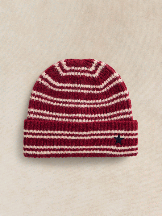 White Stuff Women's Stripe Beanie In Plum Multi