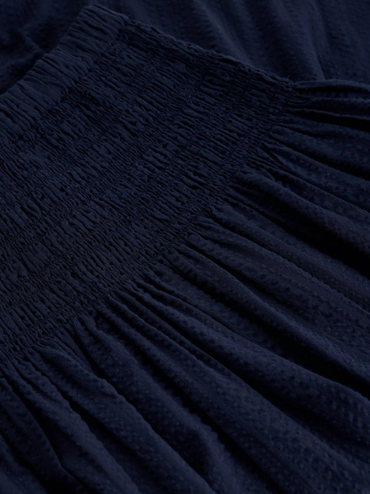 White Stuff Women's Suri Shirred Skirt In Dark Navy