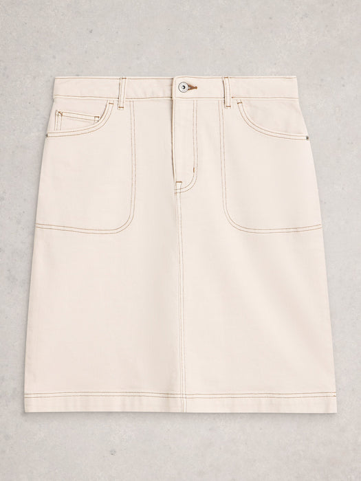 White Stuff Women's Tia Denim Skirt In Natural White