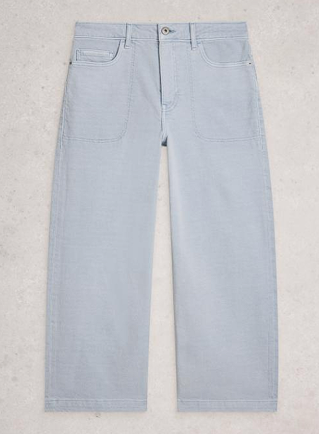 White Stuff Women's Tia Wide Leg Crop Jean In Light Blue