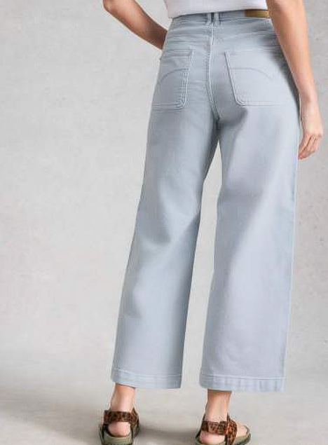 White Stuff Women's Tia Wide Leg Crop Jean In Light Blue