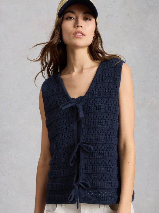 White Stuff Women's Tilde Tie Tank In Dark Navy