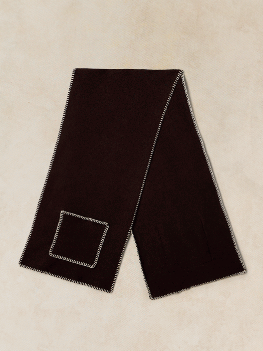 White Stuff Women's Whipstitch Scarf In Dark Brown