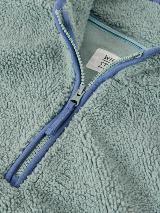 White Stuff Women's Wren Half Zip Jumper In Mid Bue