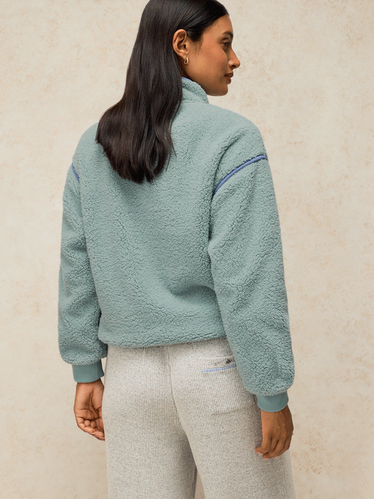 White Stuff Women's Wren Half Zip Jumper In Mid Bue