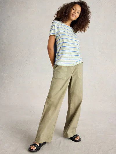 White Stuff Women's Abbie Mix Tee In Blue Multi