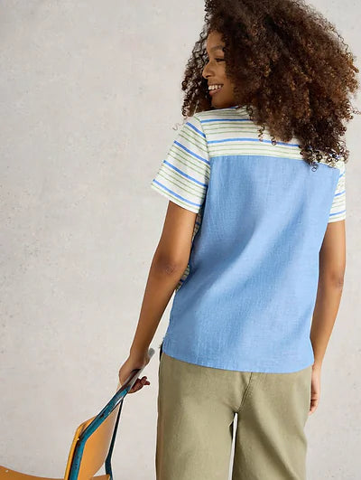 White Stuff Women's Abbie Mix Tee In Blue Multi