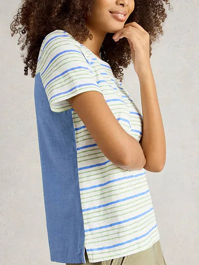 White Stuff Women's Abbie Mix Tee In Blue Multi