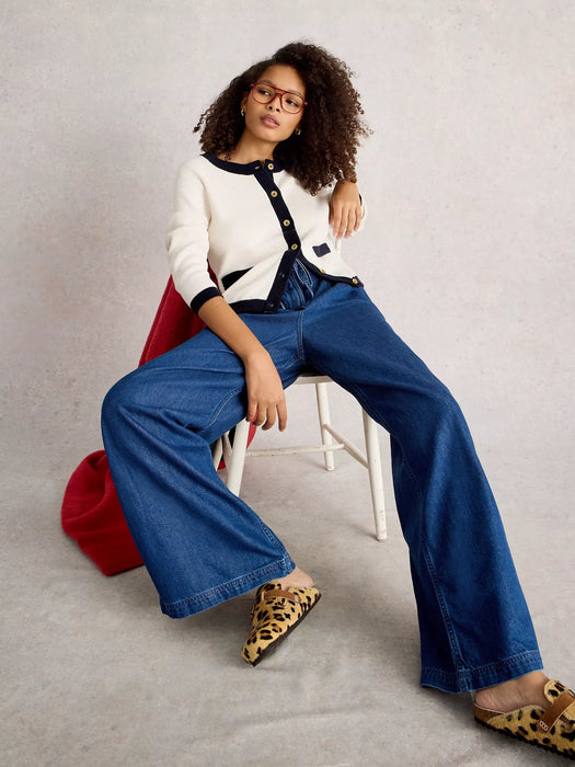 White Stuff Women's Charlotte Long Sleeve Cardi In Natural Multi