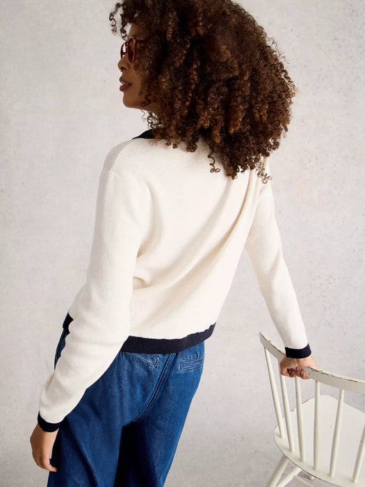 White Stuff Women's Charlotte Long Sleeve Cardi In Natural Multi