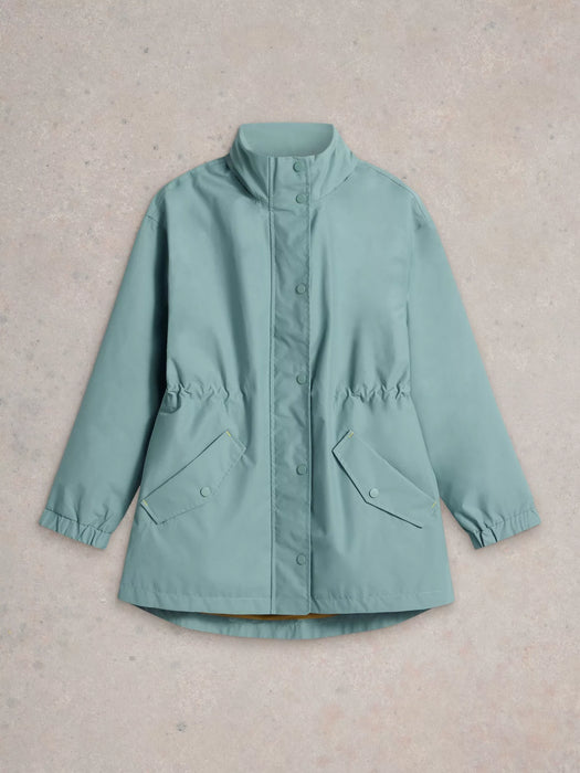 White Stuff Women's Lexi Waterproof Coat In Dusty Blue