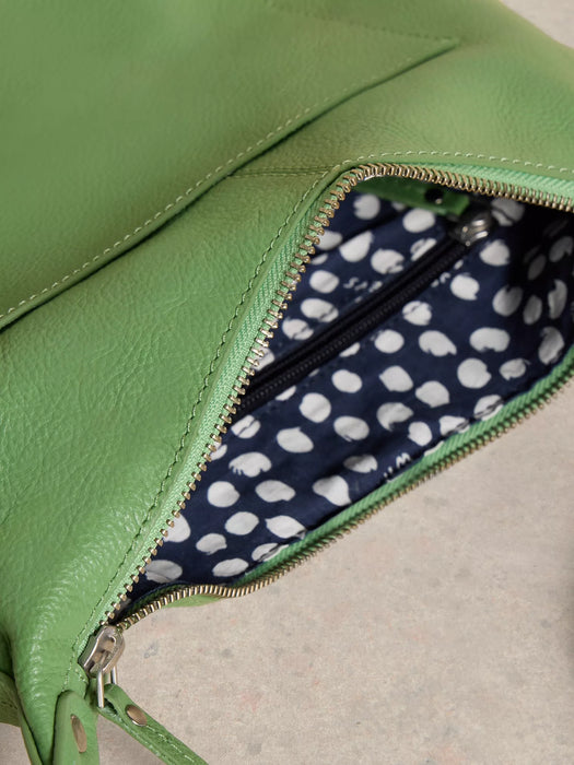 White Stuff Women's Fern Crossbody Leather In Bright Green