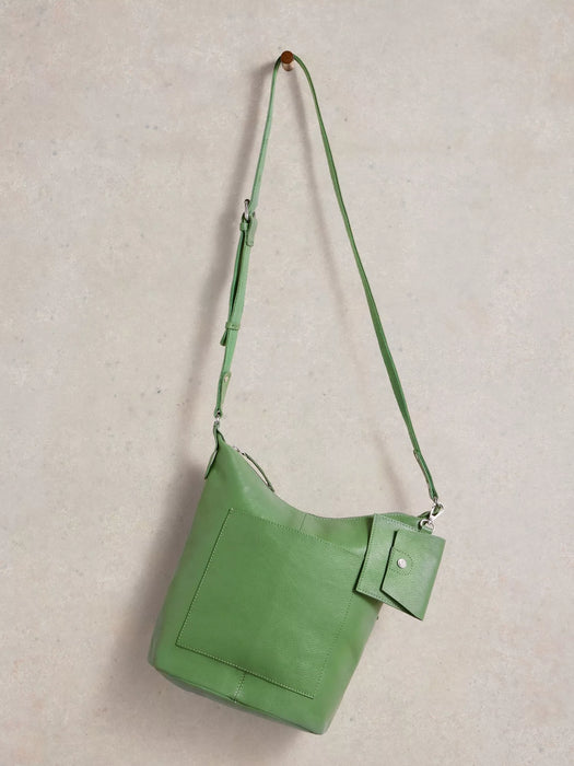 White Stuff Women's Fern Crossbody Leather In Bright Green