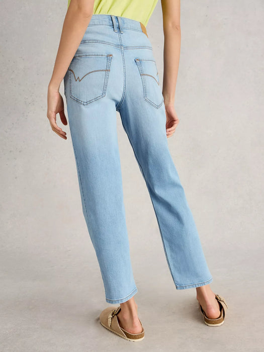 White Stuff Women's Straight Cropped Jean In Light Denim