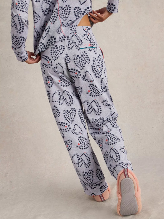 White Stuff Women's Fern Jersey PJ Bottom In Grey Print