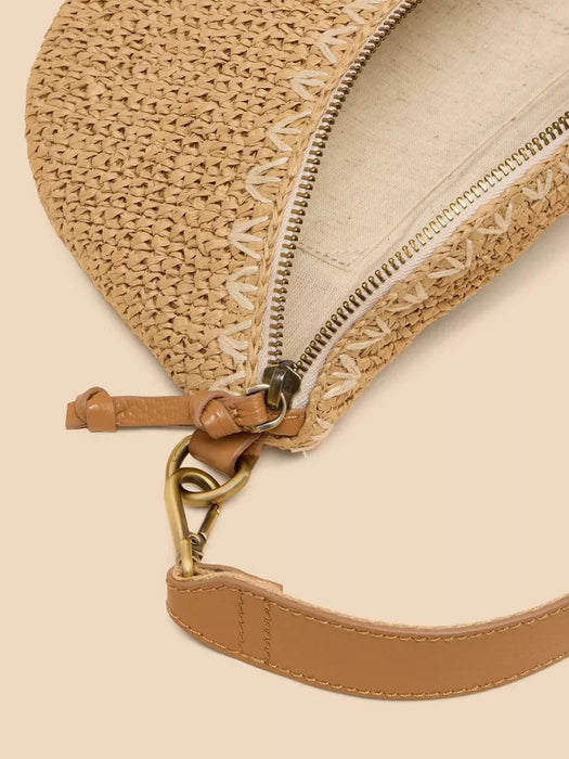 White Stuff Women's Sebby Mini Raffia Sling Bag - Light Natural