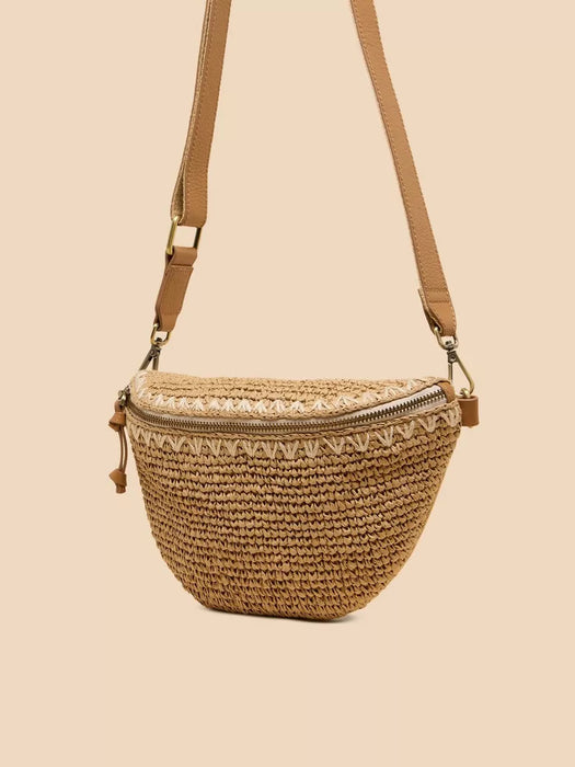 White Stuff Women's Sebby Mini Raffia Sling Bag - Light Natural