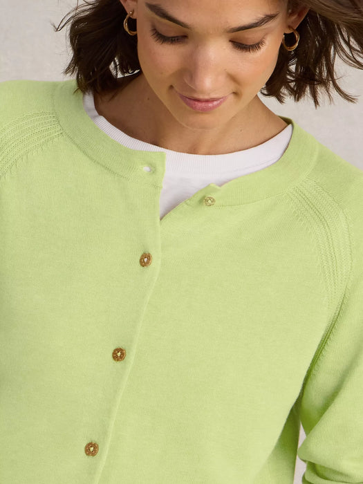 White Stuff Women's Lulu Crew Neck Cardi In Bright Yellow