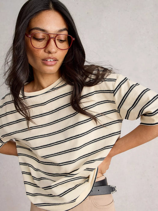 White Stuff Women's Katya Striped Tee In Ivory Multi