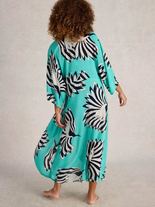 White Stuff Women's Cleo Printed Kimono In Blue Multi