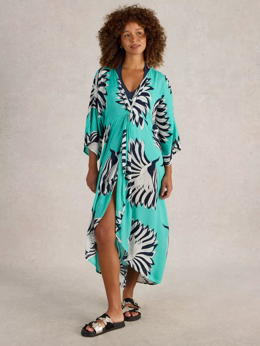 White Stuff Women's Cleo Printed Kimono In Blue Multi