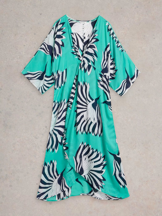 White Stuff Women's Cleo Printed Kimono In Blue Multi