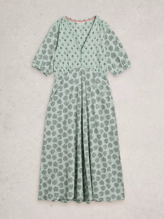White Stuff Women's Megan Short Sleeve Jersey Midi Dress In Light Gree Maple Gifts White Stuff Women's Megan Short Sleeve Jersey Midi Dress In Light Gree Maple Gifts