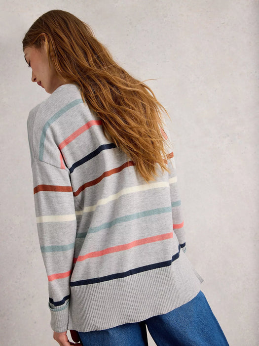 White Stuff Women's Olive Crew Neck Jumper In Grey Multi