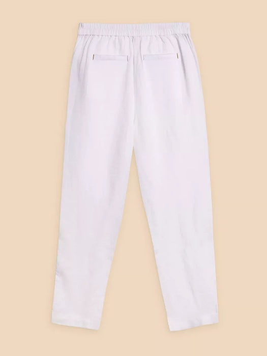 White Stuff Women's Brilliant White Rowena Linen Trouser