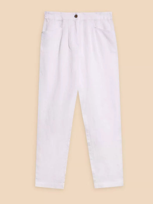 White Stuff Women's Brilliant White Rowena Linen Trouser