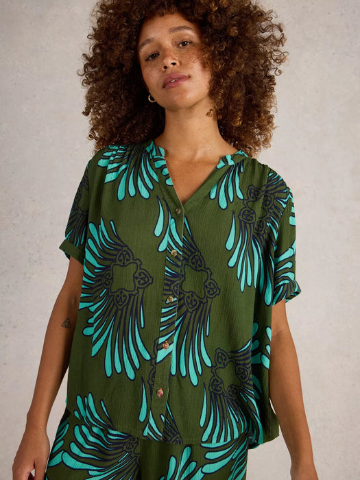 White Stuff Women's Sloane Shirt In Green Multi