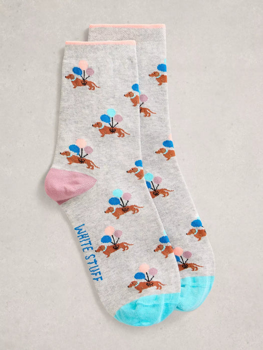 White Stuff Women's Novelty Ankle Socks In Light Grey