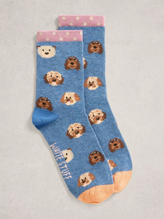 White Stuff Women's Novelty Ankle Socks In Blue Multi