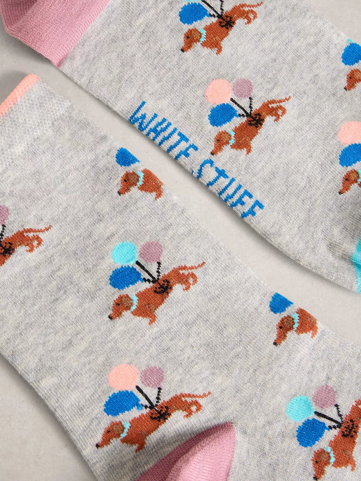 White Stuff Women's Novelty Ankle Socks In Light Grey