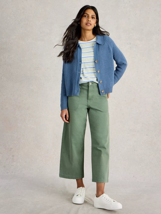 White Stuff Women's Chaterly Collar Cardi In Mid Blue