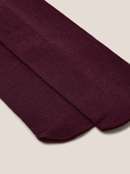 White Stuff Women's Patty Plain Versatile Tights In Dark Plum